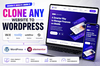 convert clone or transfer squarespace, wix, webflow to wordpress