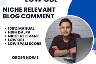 create 150 niche relevant blog comment with low obl backlink