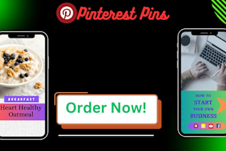 design eye catching, professional pinterest pins
