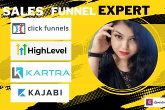 be your sales funnel expert in clickfunnels or gohighlevel