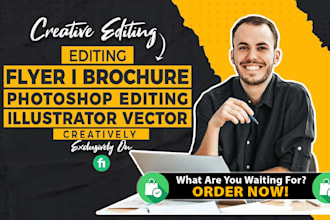 edit, update flyer, brochure, menu or illustrator and photoshop files in 1 hour