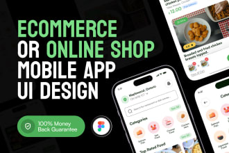 do online shop or store ecommerce mobile app ui ux design
