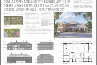 be your architect for floor plan, house permit drawings, blueprint in autocad 2d