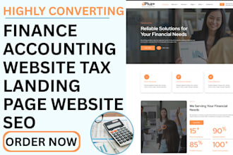 build highly converting finance accounting website tax landing page website seo