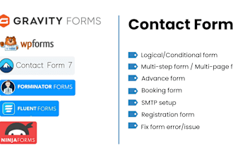 custom gravity forms, ninja forms, wpforms, conditional form setup