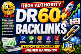 create high dr 60 plus contextual dofollow backlinks