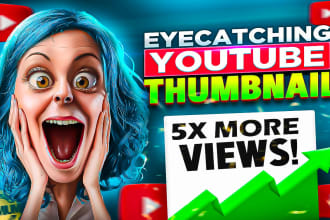 draw best amazing catchy youtube video thumbnail design