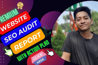 website SEO audit report with action plan to rank frist