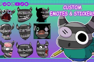 create custom anime emotes or stickers for twitch discord