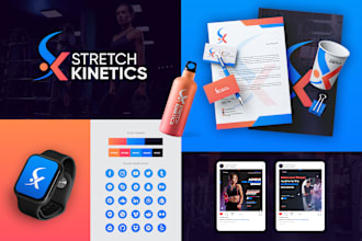 design a creative logo and complete branding kit for you