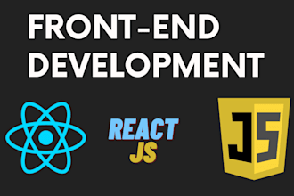 make front end websites using html CSS javascript react js