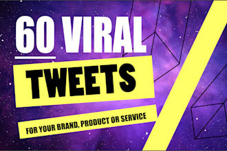 write 60 viral tweets to promote your brand or services
