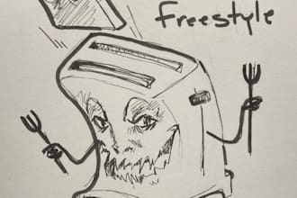 make a cursed sketch based on your prompt