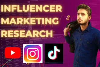 do influencer marketing research and find instagram tiktok youtube influencers