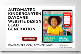 build kindergarten website, generate preschool childcare daycare education leads