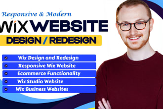 build wix ecommerce website, develop wix website design, redesign wix studio