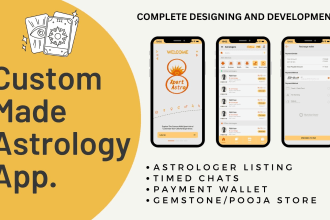 develop astrology app with kundli chat payments and admin