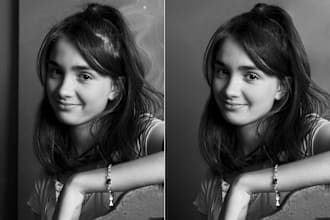 professionally retouch any portrait or headshot