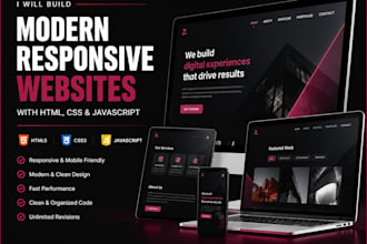 build a professional responsive website with modern UI design