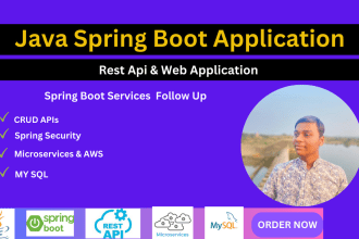 do java, spring boot,spring mvc, AWS , jdbc,rest projects