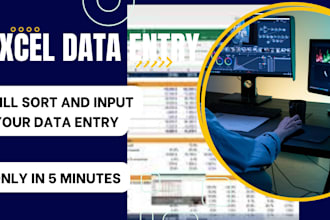 do excel data entry, web research, typing and copy paste job