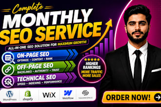 complete monthly seo technical on page audit white hat domain rating backlinks