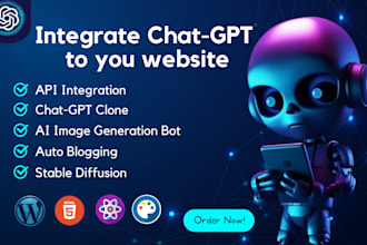 integrate chat gpt api to your website