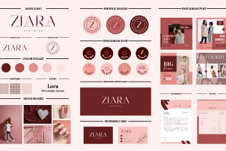 create luxury signature logo design, branding kit and brand identity kit
