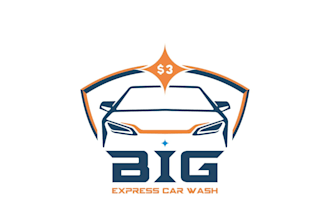 create a polished business brand identification for a car wash