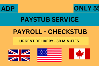 do adp paystub, check stub, and payroll report