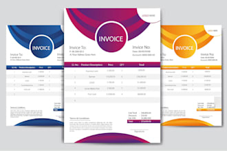 create professional and custom invoice template design