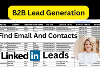 do linkedin company and person contact email list building, b2b lead generation