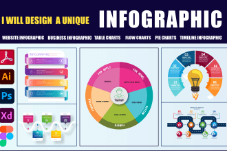 design professional infographics, flowcharts, diagrams, road map ,and pie charts