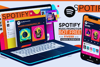 promote spotify music with professionally and real audience