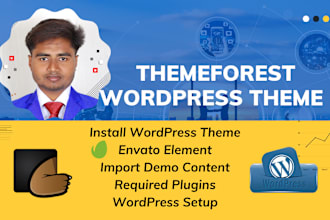 do themeforest theme and wordpress install with demo import