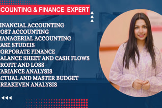 do accounting and finance tasks, financial reporting, analysis and projects