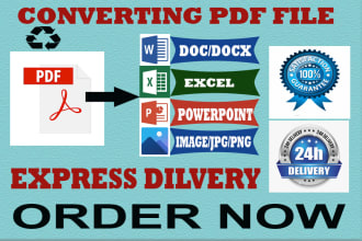 convert your PDF documents into word excel power point image or jpeg