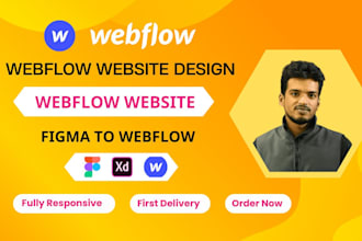 do responsive webflow website design or redesign figma to webflow
