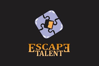 design appealing and thrilling escape game logo