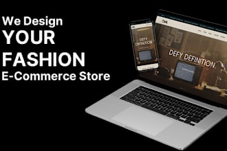 design fashion ecommerce website on shopify or wordpress