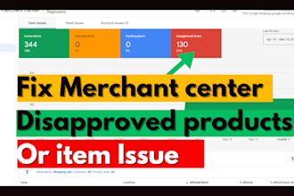 fix google merchant center errors and disapproved products