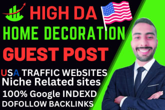 do home décor, guest post on high da niche related websites