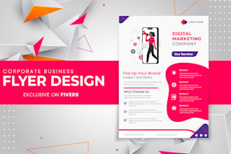 create engaging modern digital and print ready flyer designs