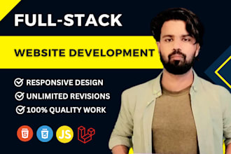 build rebuild full stack website development,front end,backend,html css react js