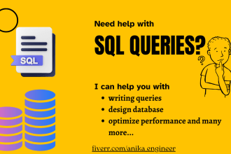 write optimized sql queries and design database  on mssql and mysql