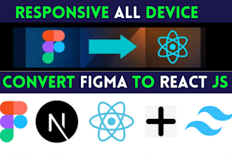 convert figma to react js next js express js typescript and tailwind css