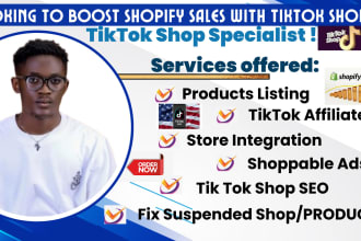 setup tik tok shop approve tts product listing shoppable bing ads