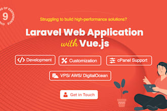 develop laravel web application with vuejs