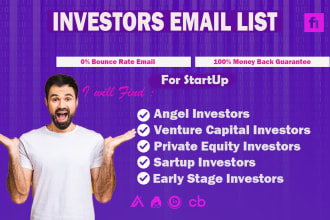 do venture capital, angel investors email list building by crunchbase premium