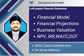 prepare financial model, projections or forecast